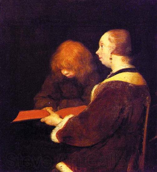Gerard Ter Borch The Reading Lesson France oil painting art